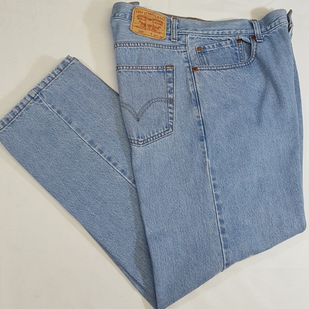 Vtg LEVIS 505 MENS Reg Fit Distressed Denim Jeans